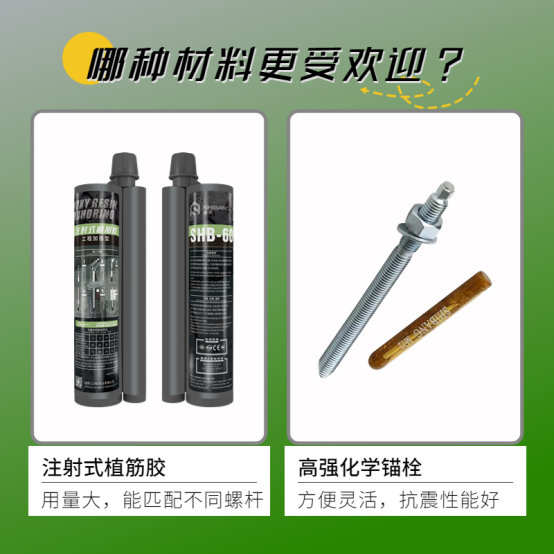 植筋膠和化學(xué)錨栓，哪個(gè)更受歡迎？